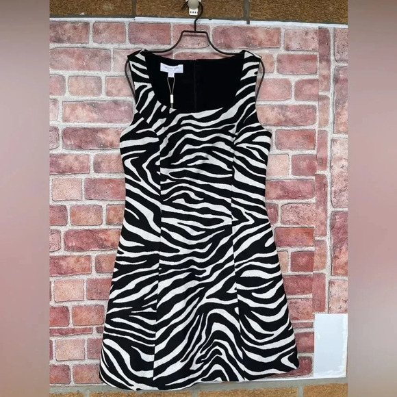MICHAEL KORS COLLECTION Zebra Wool Jacquard Dress size 8 - Picture 8 of 17